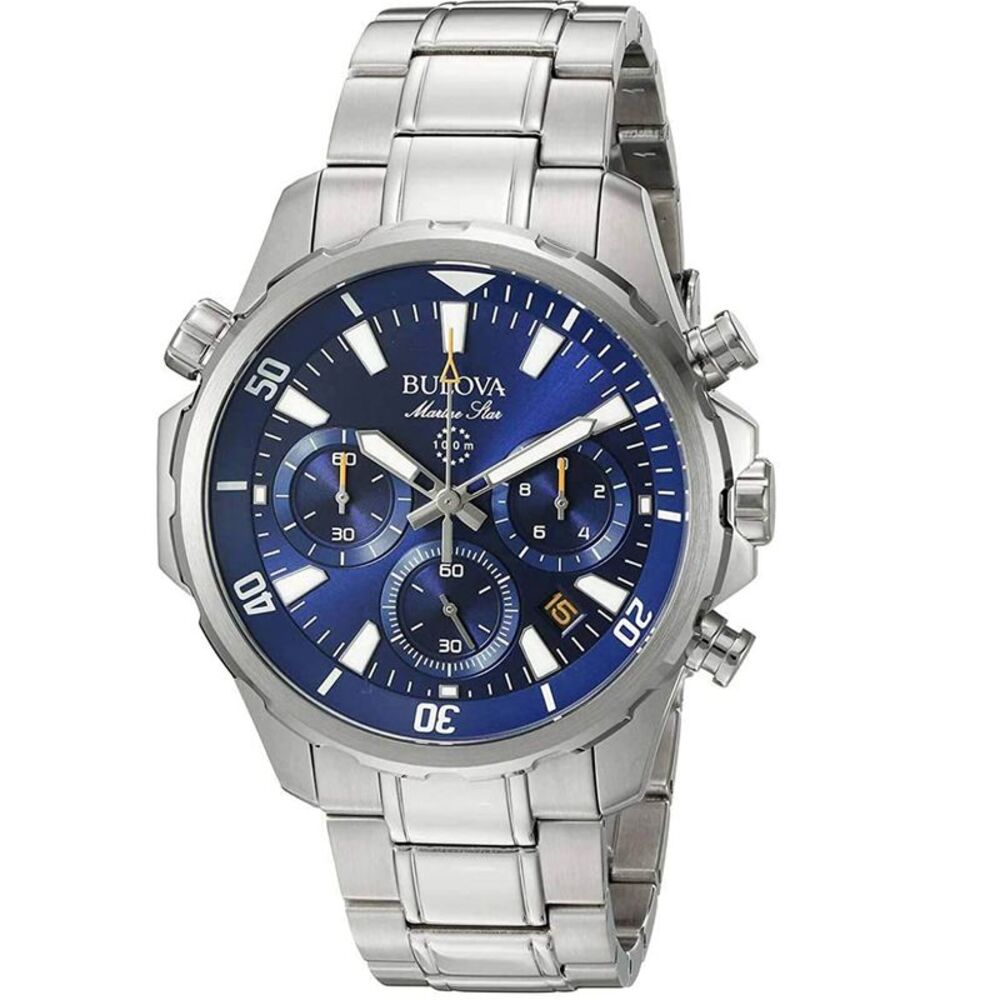 Bulova Men's Marine Blue Dial Watch - 96B256